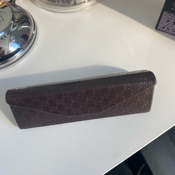 Pinkish Brown Prescription Gucci Glasses + Case - Picture 10 of 10